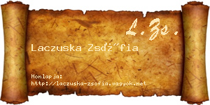 Laczuska Zsófia névjegykártya